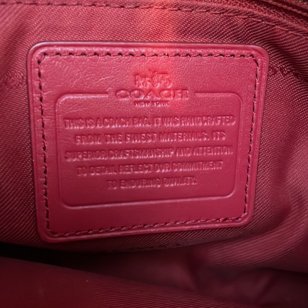 Red Coach Bag - Picture 8 of 8